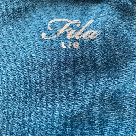 BUY 2 ITEMS GET 1 FREE - Fila Teal long sleeve T-shirt Sz L - Picture 6 of 8